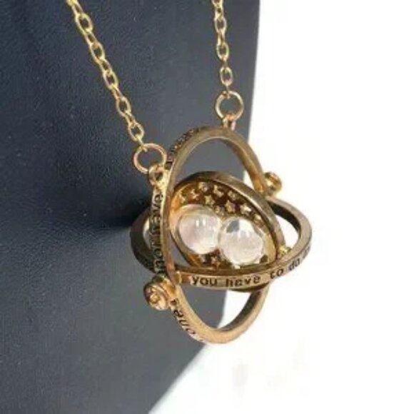 Harry Potter Jewelry - Hermoine Time Turner Magical Hourglass Necklace - Picture 2 of 8